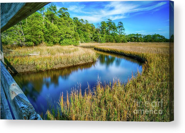 Marsh Acrylic Print featuring the photograph Canals Bend by David Smith