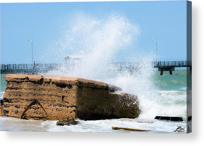 Ocean Acrylic Print featuring the photograph Crash into me by Bradley Dever