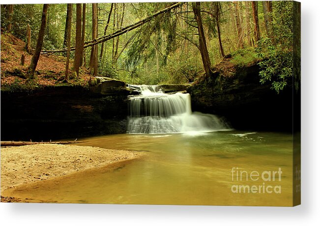 Spring Acrylic Print featuring the photograph Creation Falls in Spring by Matthew Winn