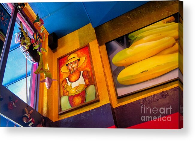 Cuban Acrylic Print featuring the photograph Cuban Restaurant by Suzanne Luft