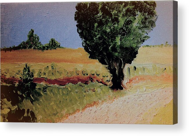 Landscape Acrylic Print featuring the painting Early Sunday Morning by Bill OConnor