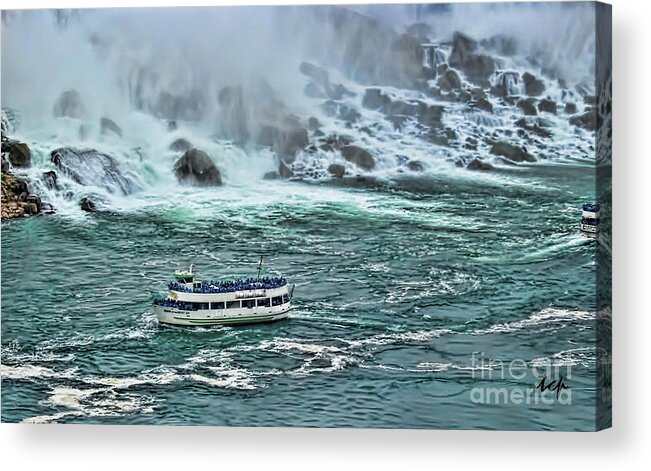 Niagara Acrylic Print featuring the photograph Falls Boat by Traci Cottingham