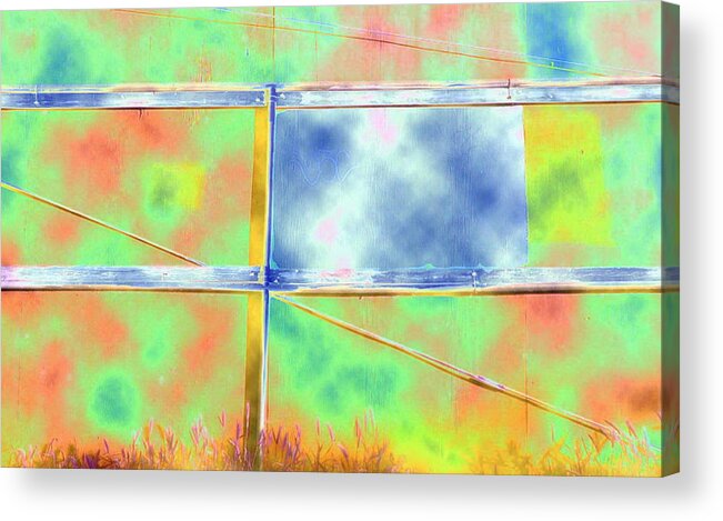 Fence Acrylic Print featuring the photograph Fence Me In Colorfully by Richard Omura