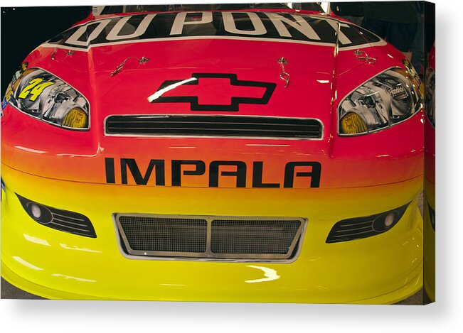 24 Acrylic Print featuring the photograph Jeff Gordon Racecar by Glenn Gordon