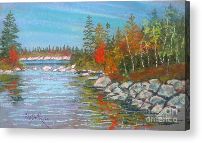 Pastels Acrylic Print featuring the pastel Lake Susie by Rae Smith