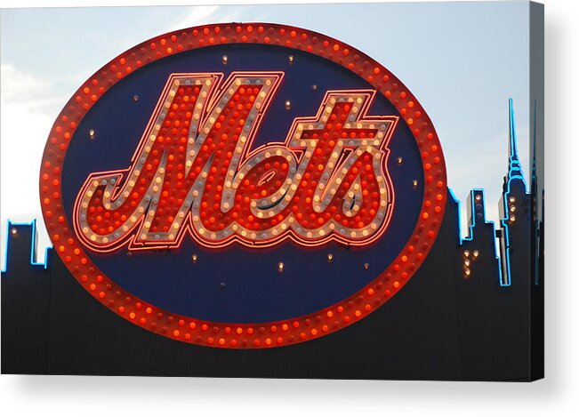 New York Mets Acrylic Print featuring the photograph Lets Go Mets by Richard Bryce and Family
