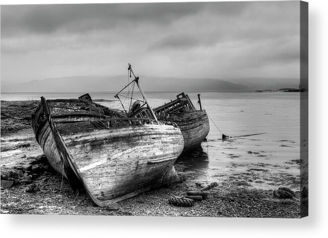 Isle Of Mull Acrylic Print featuring the photograph Lonely fishing boats by Michalakis Ppalis