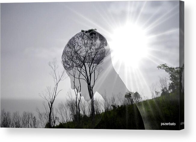 Connection Acrylic Print featuring the digital art Lost Connection With Nature by Paulo Zerbato