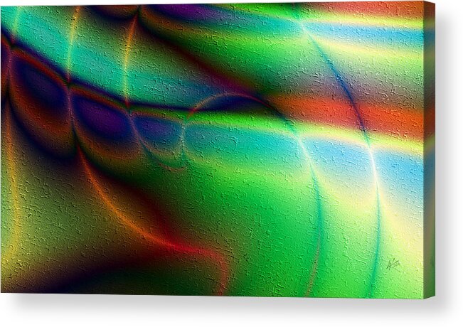 Colorful Acrylic Print featuring the digital art Luces Coloridas by Kiki Art
