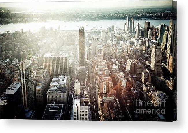 Macy's Acrylic Print featuring the photograph Sunset At Macy's by RicharD Murphy