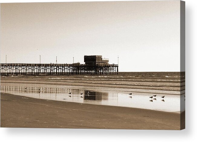 Newport Beach Acrylic Print featuring the photograph Newport Beach Pier by Everette McMahan jr