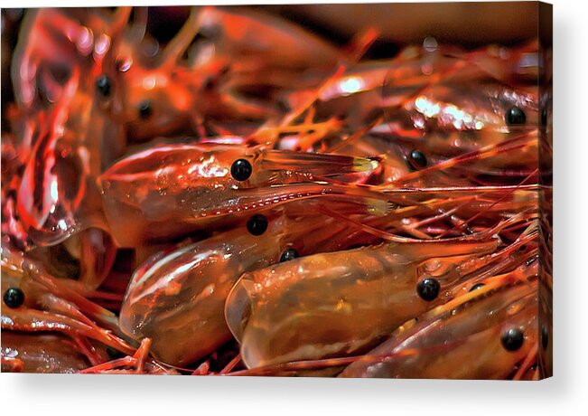 Shrimp Acrylic Print featuring the photograph Off With Their Heads by Joetta West