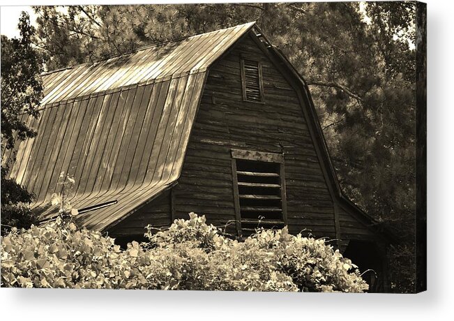 Barn Acrylic Print featuring the photograph Old Country Barn by Eileen Brymer