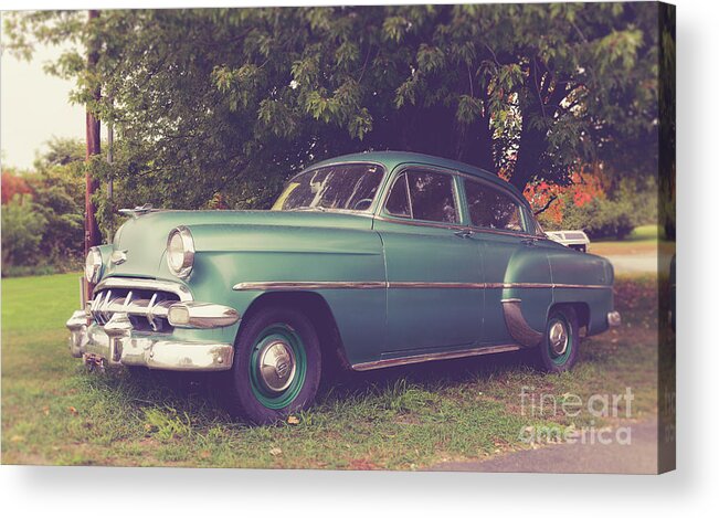 American Acrylic Print featuring the photograph Old Vintage American Car by Edward Fielding
