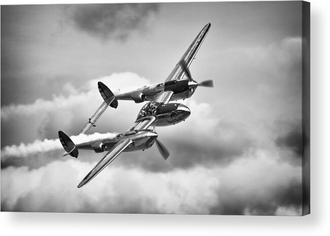 P38 Acrylic Print featuring the photograph P-38 Lightning by Ian Merton