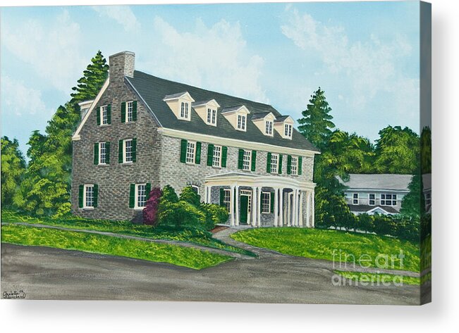 Colgate University Acrylic Print featuring the painting Phi Gamma Delta by Charlotte Blanchard
