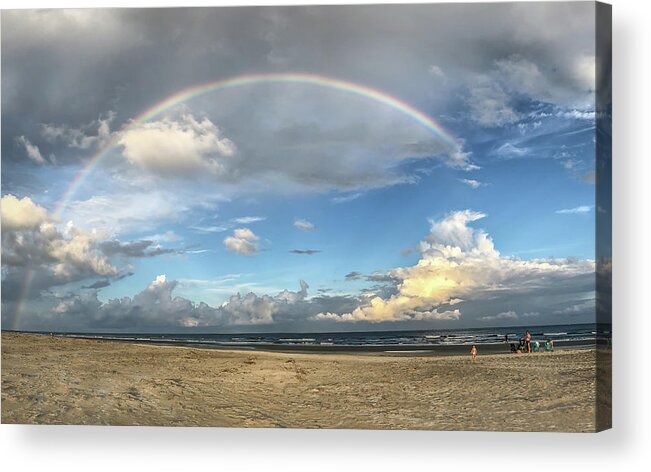 Rainbow Acrylic Print featuring the photograph Rainbow Over Ocean by Patricia Schaefer