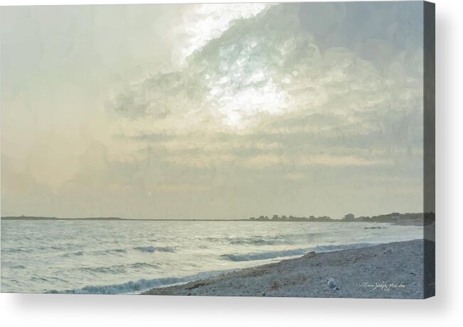 Landscape Acrylic Print featuring the painting Silver Afternoon in Westport by Bill McEntee