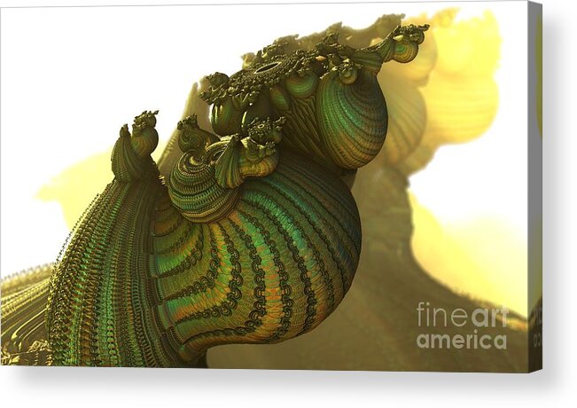 Fractal Acrylic Print featuring the digital art Snails Sunnyside Up by Jon Munson II