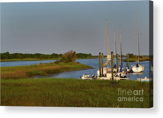 Southport Acrylic Print featuring the photograph Southport Marina Sunrise by Amy Lucid