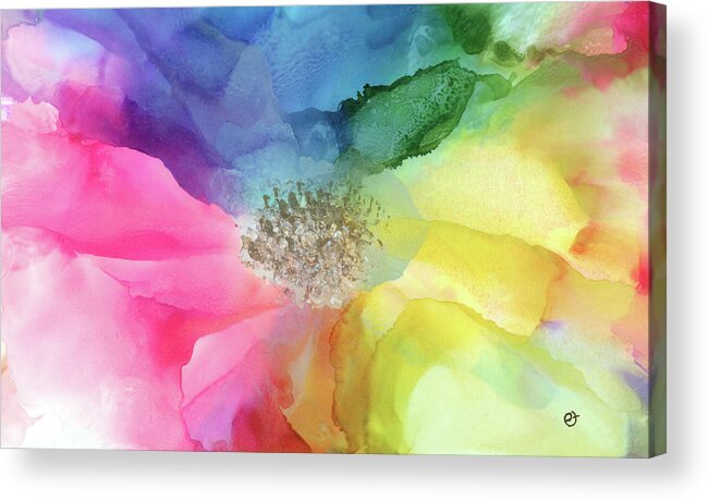 Flower Acrylic Print featuring the painting Spectrum of Life by Eli Tynan