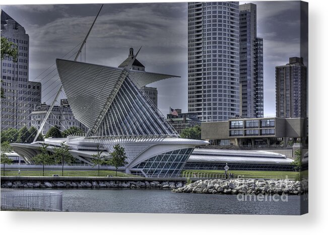 Hdr Acrylic Print featuring the photograph Summer at the M A M by David Bearden
