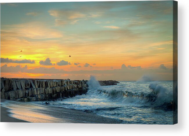 California Acrylic Print featuring the photograph Sunrise California Coast by R Scott Duncan