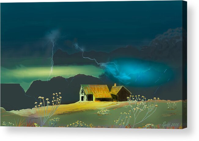 New Mexico Acrylic Print featuring the digital art The Homestead by J Griff Griffin