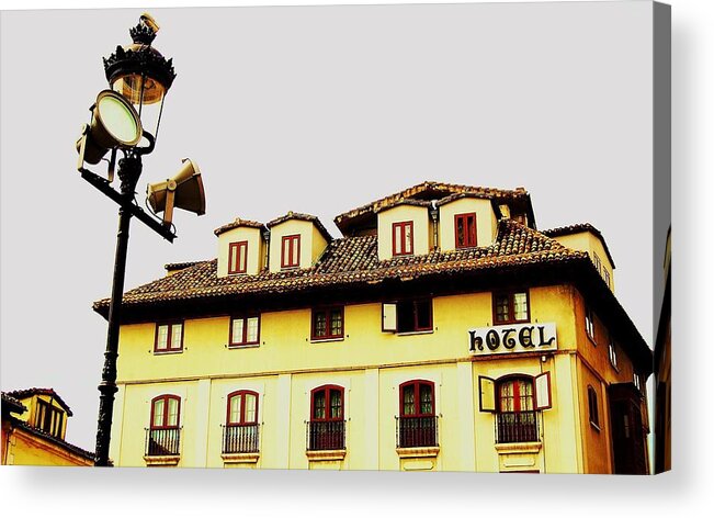 Burgos Acrylic Print featuring the photograph The Hotel by HweeYen Ong