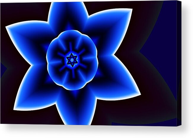 The Star Of David Acrylic Print featuring the digital art The Star Of David by Inna Arbo