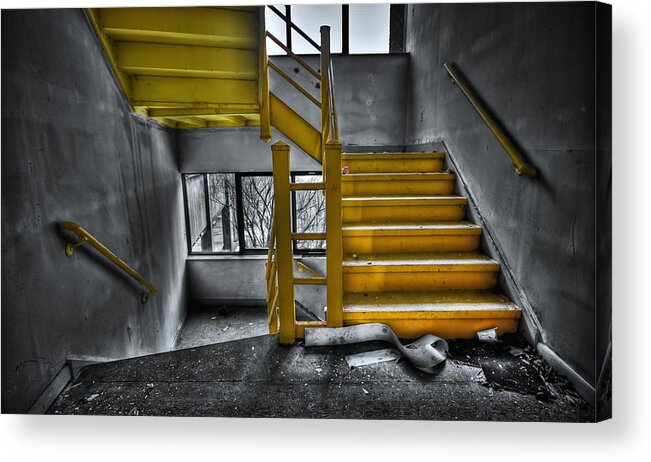 Stair Acrylic Print featuring the photograph To The Higher Ground by Evelina Kremsdorf