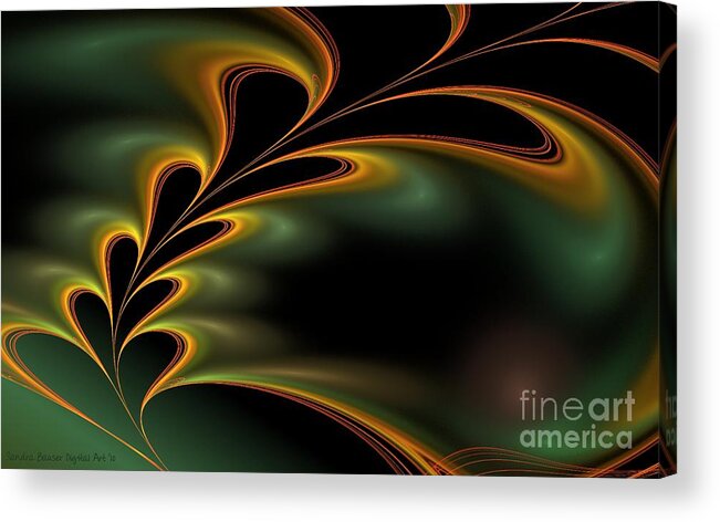 Digital Acrylic Print featuring the digital art Twitterpated by Sandra Bauser