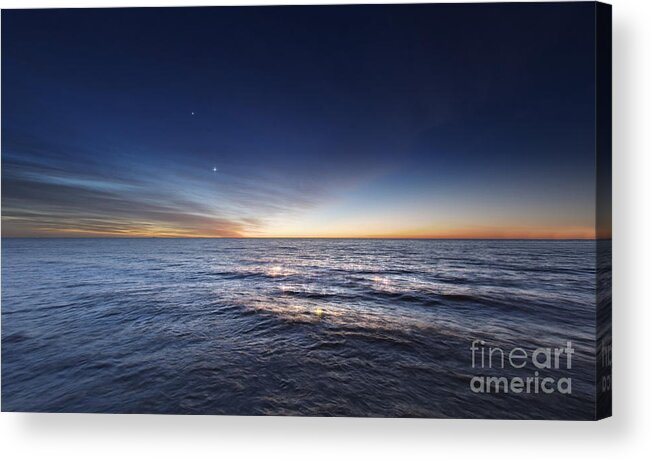 Argentina Acrylic Print featuring the photograph Venus And Jupiter In Conjunction by Luis Argerich
