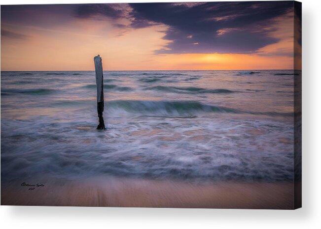 Sunset Acrylic Print featuring the photograph Vertical Strength by Marvin Spates