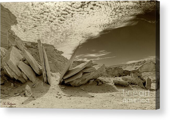 Nature Acrylic Print featuring the photograph When God cuts slices..... by Arik Baltinester