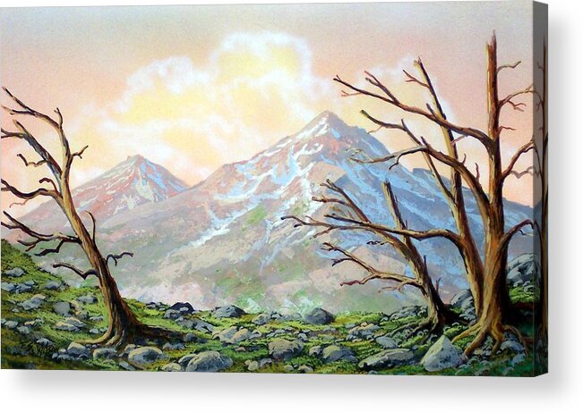 Windblown Acrylic Print featuring the painting Windblown by Frank Wilson