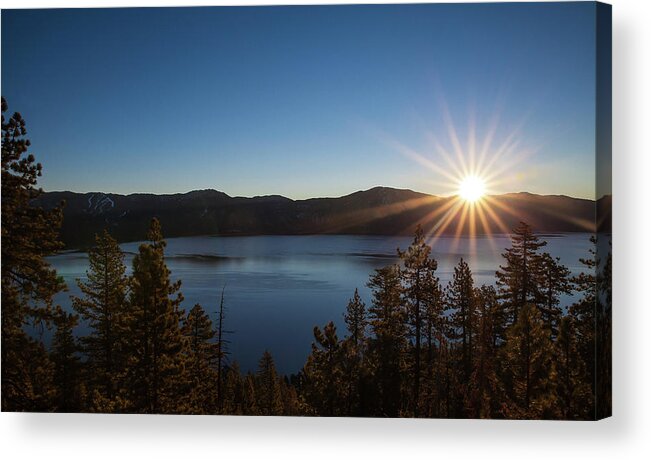 Tahoe Acrylic Print featuring the photograph Crystal Bay Sunrise by Robin Valentine