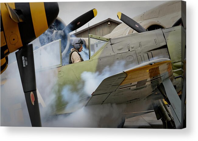 Fw-190
Airplane
Fighter
Fw190
Airshow
Speed
Smoke
Pilot
P51
P-51
Steve Hinton Acrylic Print featuring the photograph Engines by Thomas Mccleave