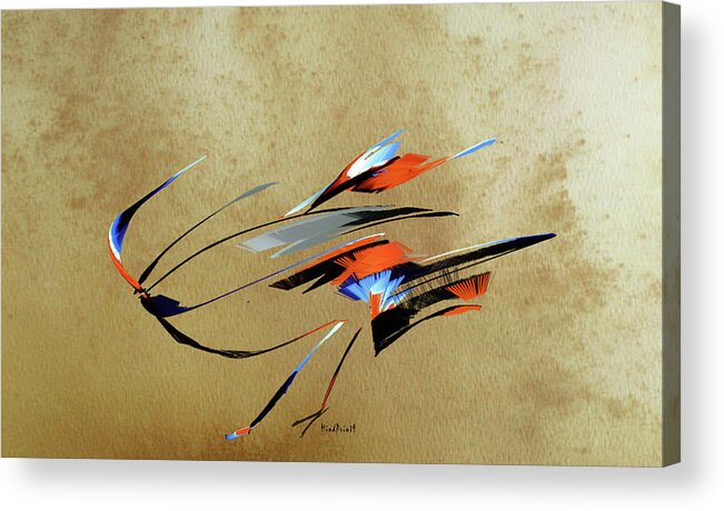 Bird Acrylic Print featuring the digital art Feathers by Asok Mukhopadhyay