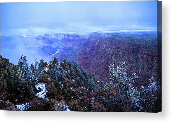 Grand Canyon Acrylic Print featuring the photograph Grand Canyon Winter Scene by Chance Kafka