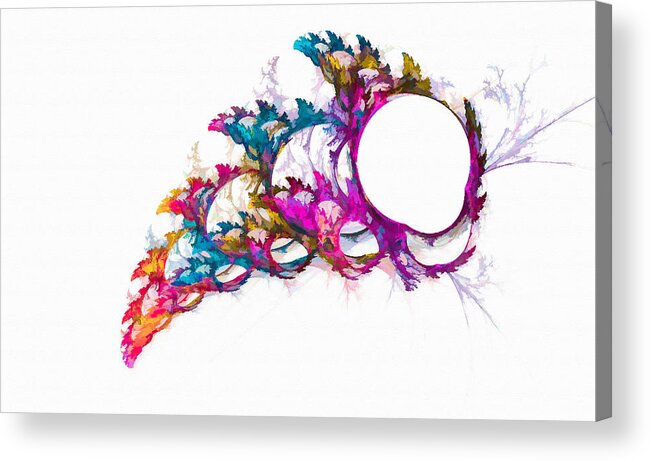Horn Acrylic Print featuring the digital art Horn of Wonder Multicolor by Don Northup