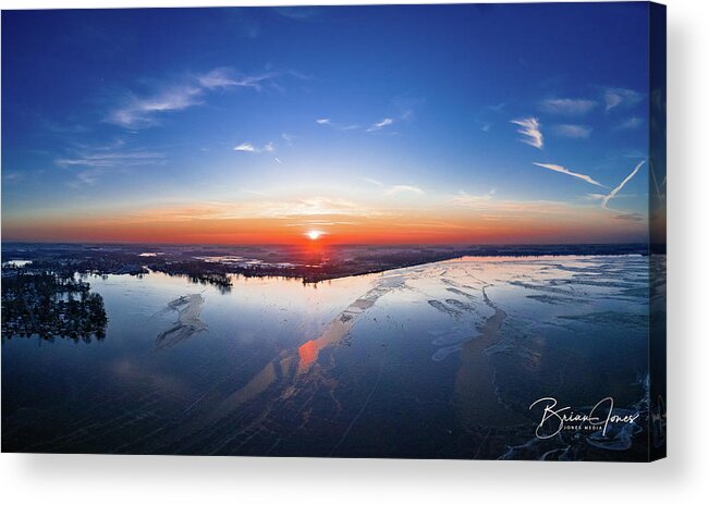  Acrylic Print featuring the photograph Icy Sunset by Brian Jones