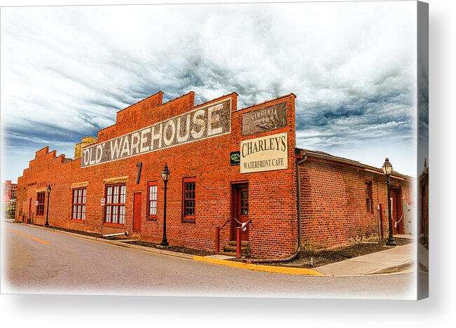 Old Warehouse Acrylic Print featuring the photograph Old Warehouse In Farmville Virginia by Ola Allen