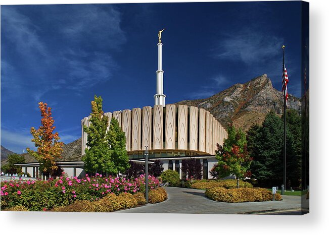 Temple Acrylic Print featuring the photograph Provo Utah Temple by Nathan Abbott