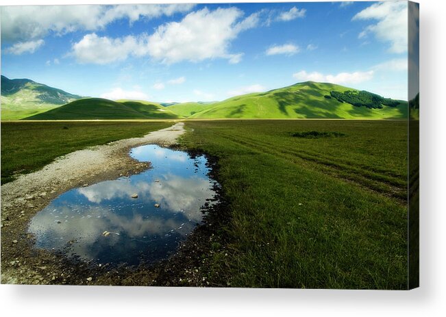 Tranquility Acrylic Print featuring the photograph Riflessi Parco Nazionale Sibillini by Landscape & Wildlife