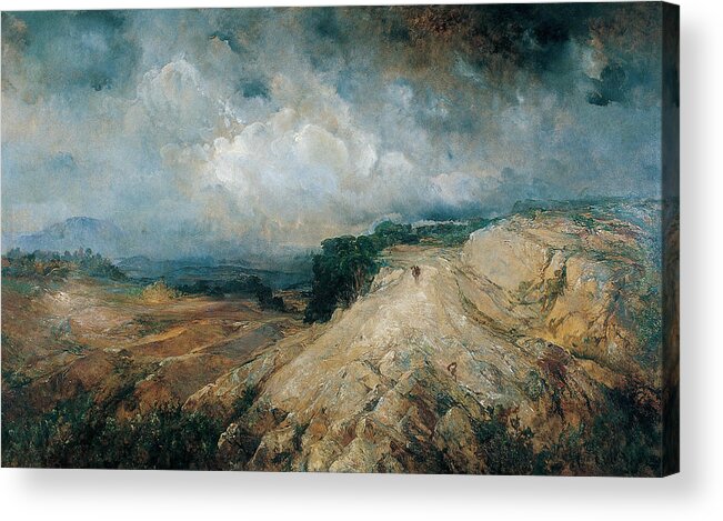 19th Century Art Acrylic Print featuring the painting Rocky Landscape by Ramon Marti Alsina