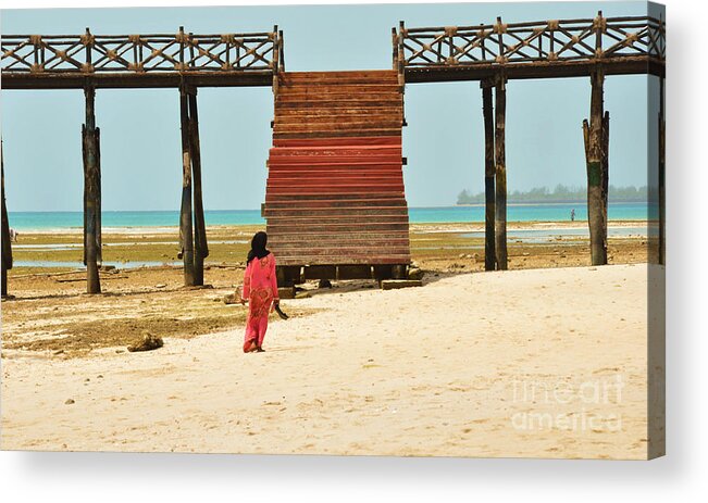 Woman Acrylic Print featuring the photograph Serenity on Prison Island by Yavor Mihaylov