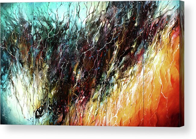 Abstract Acrylic Print featuring the painting Transition by Michael Lang