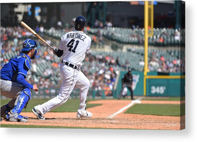 American League Baseball Acrylic Print featuring the photograph Victor Martinez #1 by Mark Cunningham