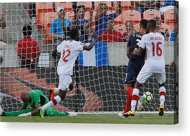 International Match Acrylic Print featuring the photograph Canada v Costa Rica: Group A - 2017 CONCACAF Gold Cup #5 by Bob Levey